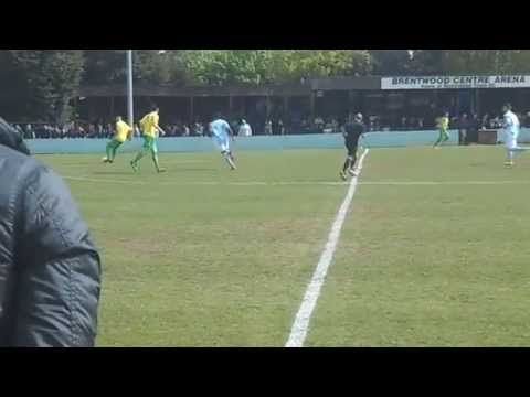 Brentwood Town 5-0 Thurrock.  Ryman Isthmian League Division 1 North PlayOff Final.  Sun3May2015