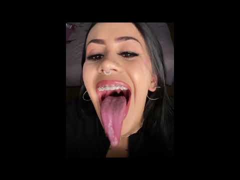 Long tongue girl 4