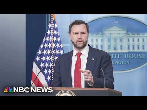 LIVE: Vice President JD Vance holds White House press briefing | NBC News