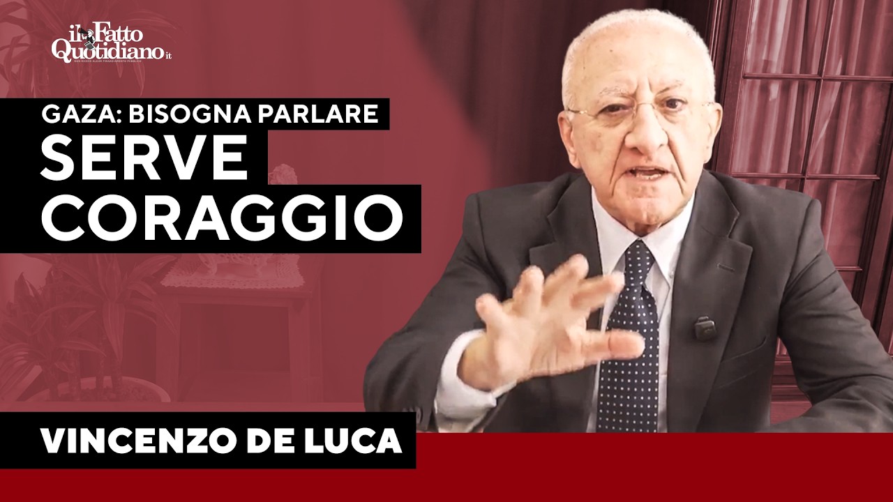 De Luca sulla legge antisemitismo: "Un’altra grande idiozia. Su Gaza serve il coraggio di parlare"