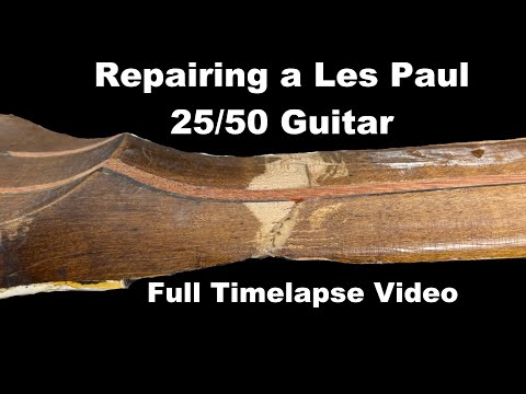 Broken Gibson Les Paul Guitar Restore: Full Timelapse Rebuild