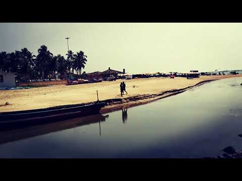 Baga river flowing into  the Sea | Baga beach | Goa