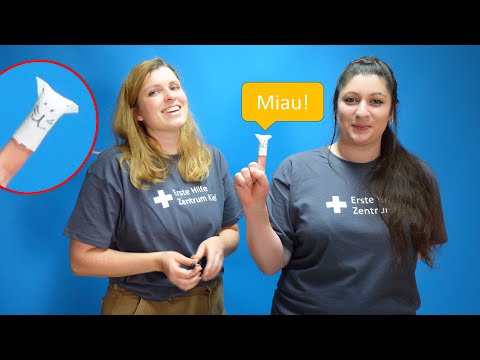 Erste-Hilfe-Tutorial: Kleine Schnittverletzung am Finger