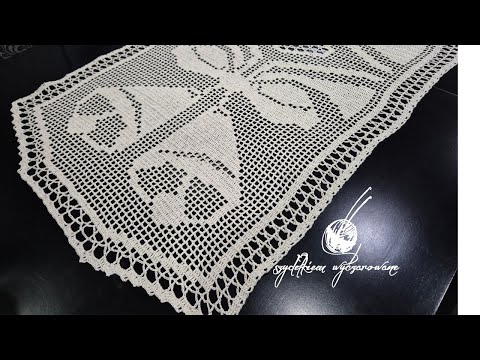 Świąteczny bieżnik metodą filet - część 1 - szydełkowanie w ciemno