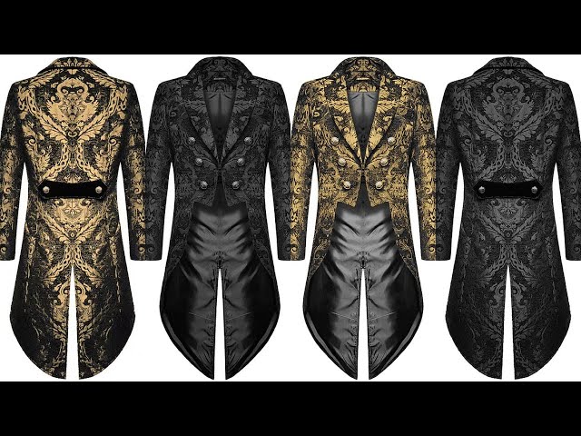 Vídeo relacionado con AJGEGJE Steampunk - Abrigo vintage para hombre, estilo gótico medieval, estilo victoriano, renacentista, Halloween, para adultos (rojo-1, L)