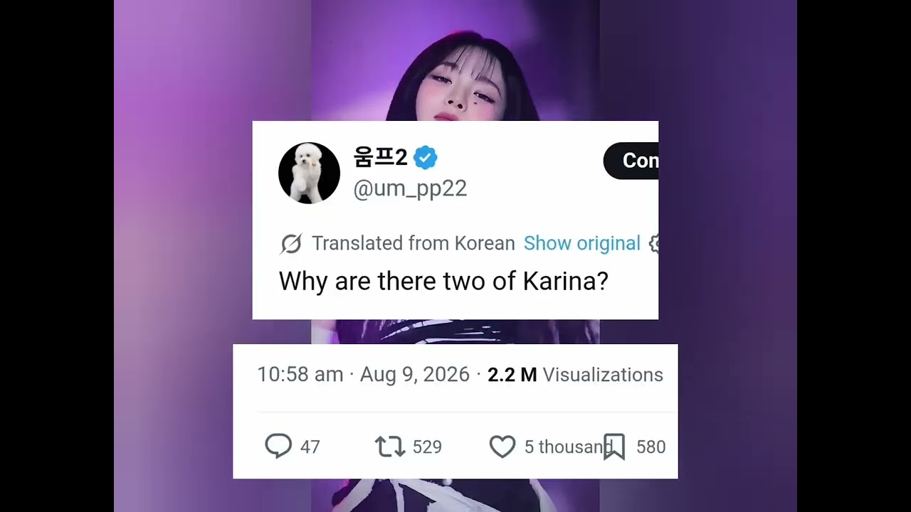 This model went viral for looking a lot like aespa's Karina #Kpop