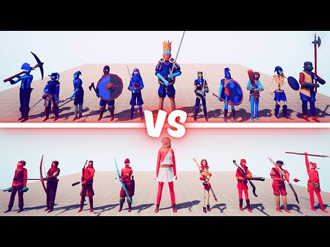 RANGED TEAM VS MELEE TEAM - Totally Accurate Battle Simulator TABS
