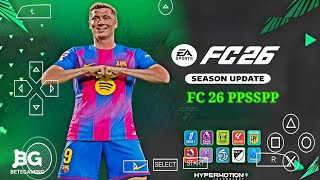 FIFA 2026 PSP ORIGINAL Android Offline Cámara 4K | EA FC 26 PSP Gráficos HD Nuevas equipaciones y...