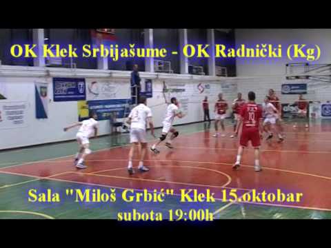 Odbojka najava OK Klek Srbijasume   Radnicki KG