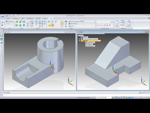 Solid Edge Practice Tutorials for Beginners - 3 | Solid Edge Part Modeling Exercises Tutorial