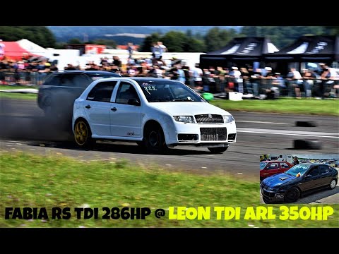 FABIA RS TDI 286HP @ SEAT LEON TDI 350HP - DRAG RACING 1/4MILE@ DIESEL POWER CZECH REPUBLIC|VORY TDI