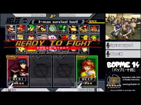 BoPME 14 - Cal (Fox, Marth) vs. Spire | Cob (Peach) - Losers Round 4