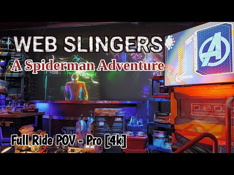 WEB SLINGERS: A Spider-Man Adventure - Full Ride POV 4k - Disney California Adventure