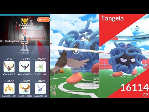 Flying type vs Tangela solo (no weather boost)
