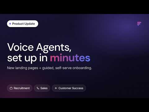 New Voice Agents Dedicated Landing Pages & Self Serve Onboarding