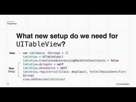 Intro to iOS Development: Lecture 4 - UITableView