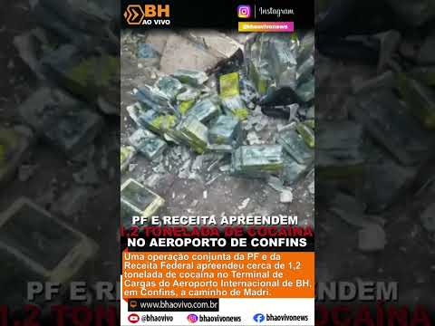 🚨 PF e Receita apreendem 1,2 tonelada de cocaína no Aeroporto de Confins; carga iria para a Europa