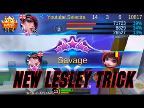 #1ANGRY LESLEY FIGHT SAVAGE / EASY WAY TO TOP 1 GLOBAL / SELECTRA MOBILE LEGENDS BANG BANG 😍