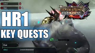 Monster Hunter Generations Ultimate Newbie Boosting [Key Quests HR1 to HR2]