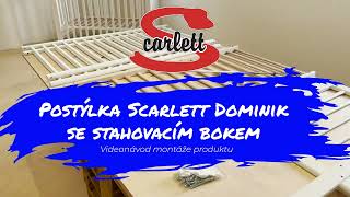 Dětská postýlka - Scarlett DOMINIK ECO (borovice), stahovací bočnice - 120 x 60 cm