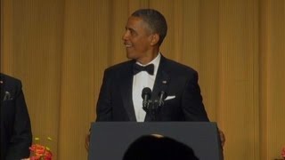 Raw Video: President Obama's "new entrance music" (WH Correspondents' Dinner 2013)
