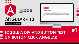 Toggle A Div And Button Text On Button Click Angular 10  | Angular Show Hide Div On Click