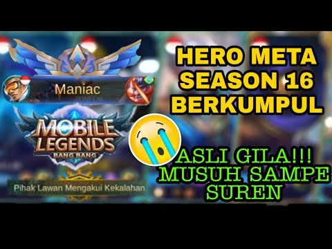 Gameplay bruno MANIAC !!!! Hero meta season 16 berkumpul -MOBILE LEGENDS