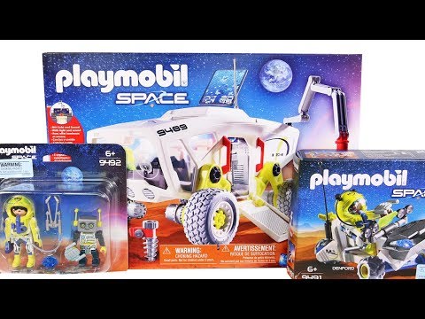 PlayMobil Mars Research Vehicle, Rover and Astronaut Robot Pack Unboxing Toy Review Speed Build