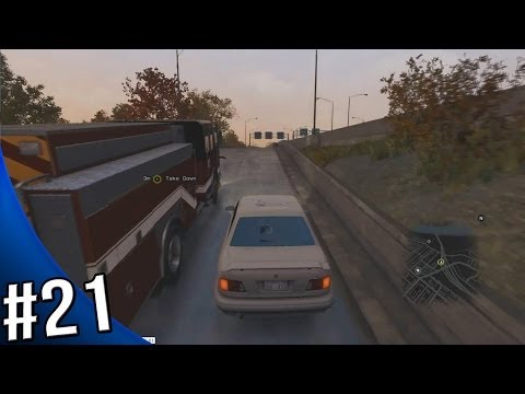 Watch Dogs Walkthrough Part 21 Gameplay Let's Play - Firetruck Chase