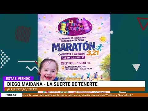 DIEGO MAIDANA de LA SUERTE DE TENERTE presentando el gran evento del 21 de marzo en Valle Viejo