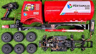 Merakit Mainan Rusak Truk Remot Tangki Besar