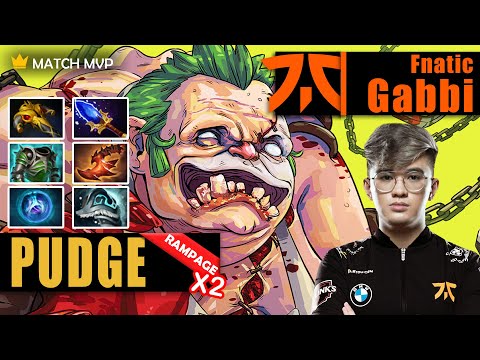 [2X RAMPAGE] Pudge Safelane | Fnatic.Gabbi | 7.32D PUDGE CARRY IMBA BUILD | 7.32d Gameplay Highlight