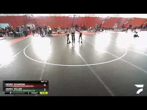 58-59 Lbs Round 3 - Derek Keller, Crystal Lake Wizards Wrestling Club Vs Henry Schwenn, Poynette P
