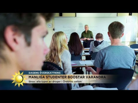 Manliga studenter tror att dom är bäst - Nyhetsmorgon (TV4)