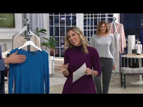 H by Halston Super Soft Knit Boatneck Longsleeve Top on QVC