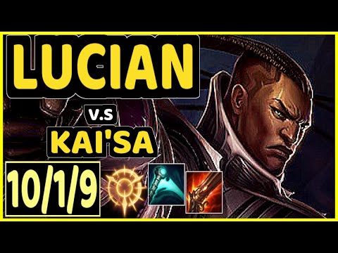 MADNESS (LUCIAN) vs KAI'SA - QUADRAKILL 10/1/9 KDA BOTTOM ADC GAMEPLAY - EUW Ranked MASTER