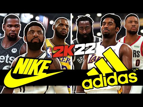 JOGADORES DA NIKE VS JOGADORES DA ADIDAS NO NBA 2K22 ! - O JOGO FOI PEGADO!!!