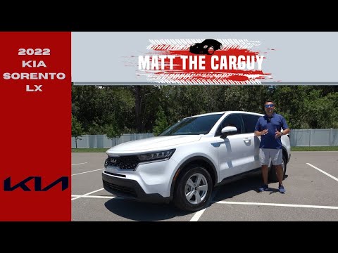 Base model 2022 Kia Sorento LX packs tons of value for the price. Walk around, review and drive.