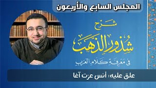 صورة المجلس السابع والأربعون من شرح شذور الذهب - أنس عزت آغا