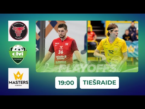 🎥 ELVI florbola līga: FBK Valmiera/Betsafe - FS Masters/Ulbroka (1/2 F, 4. spēle) (24.03.2024)