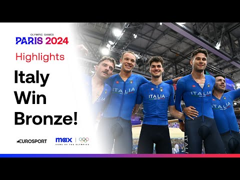 Italy Get BRONZE In The Men's Team Pursuit 🇮🇹🥉 #Paris2024 #Olympics