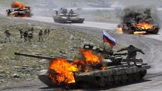 Ukrainian Army destroyed convoy Russian tank in at
