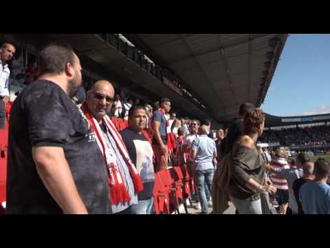 Sparta Marsch voorafgaand aan wedstrijd tegen NEC