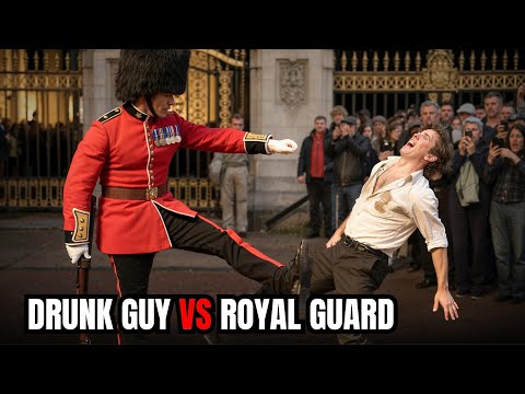 Un turista di Buckingham Palace si prende gioco della Guardia Reale... e se ne pente all'istante