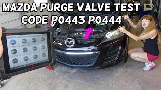 CODE P0443 P0444 FIX MAZDA CX-7 CX7. TEST PURGE CANISTER VALVE