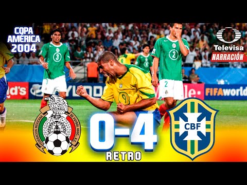 BRASIL acaba con el SUEÑO MEXICANO ☠️🪦 Copa América 2004 -   Cuartos de final