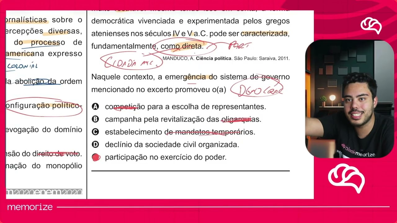 Resolução em Vídeo — Questão 87 ENEM 2020