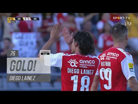 Goal | Golo Diego Lainez: FC Arouca 0-(6) SC Braga (Liga 22/23 #4)