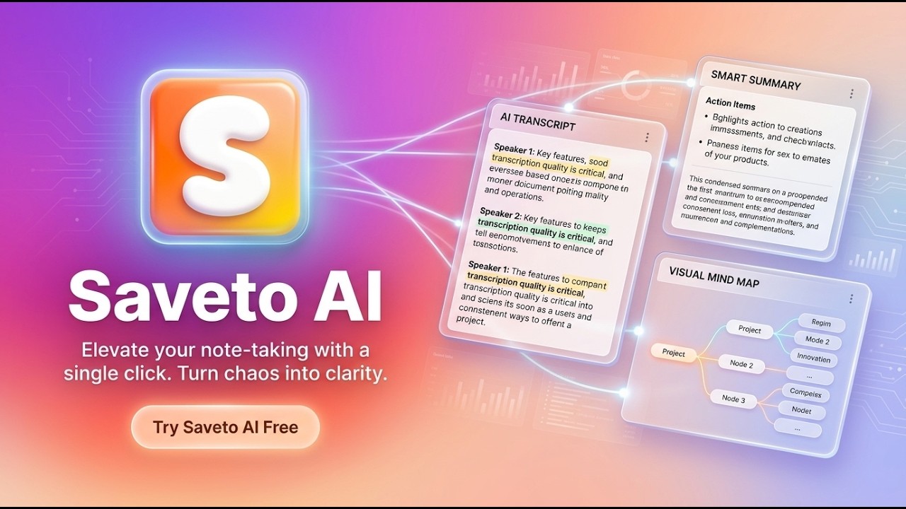 Turn Any Video Into Text &amp; Summary in Seconds | Saveto AI (Free &amp; No Login)