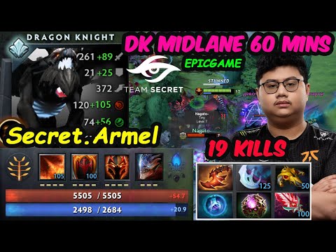 Armel [Dragon Knight] New Secret MIDLANE LEVEL 30 BLACK DRAGON  SUPER TANK DOTA 2 pro Gameplay